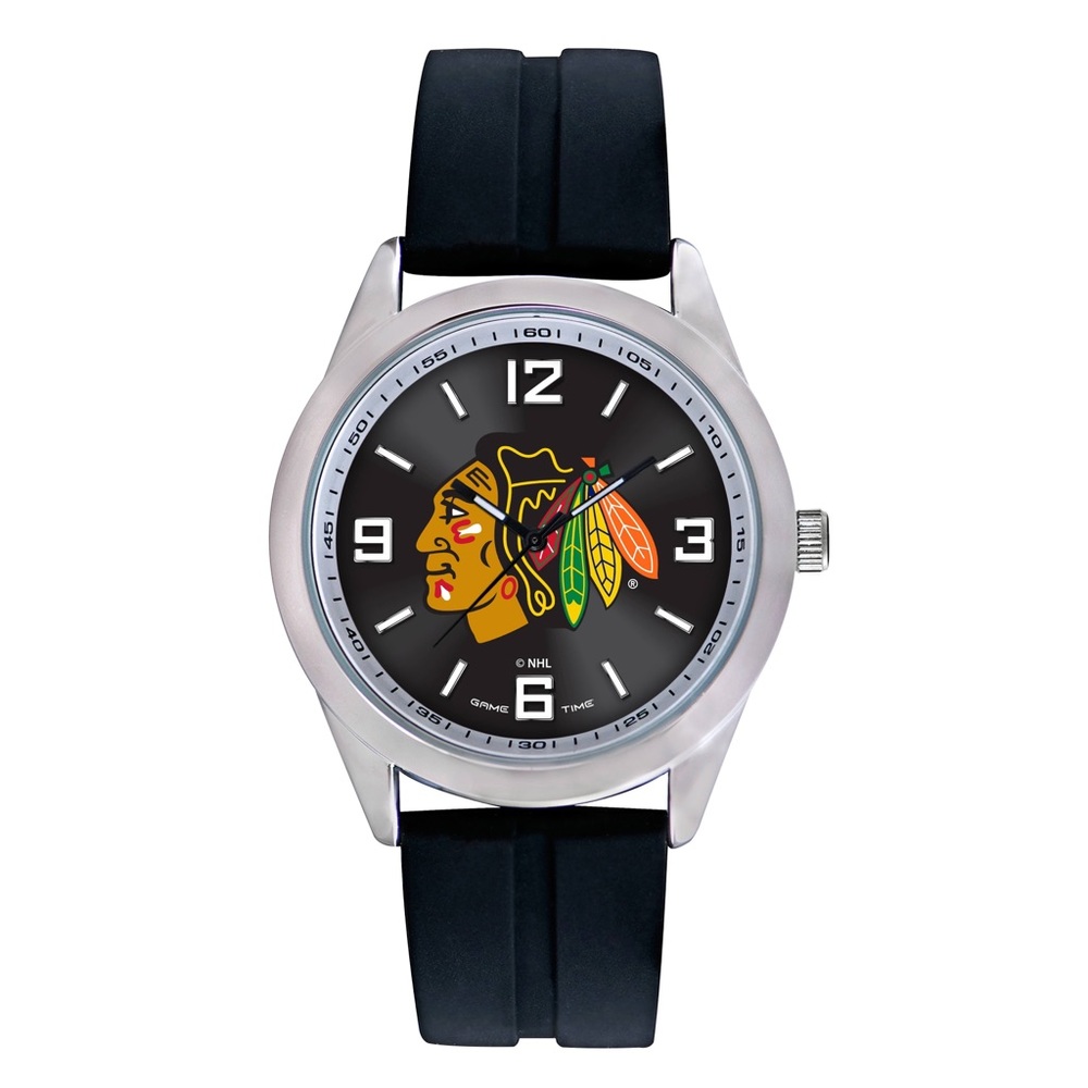 Chicago Blackhawks Watch Game Time NHL Varsity Series, Mens. Officially Licensed